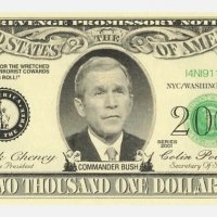USA 2001 DOLLARS 2001 BUSH NOVELTY NOTE. UNC, снимка 2 - Нумизматика и бонистика - 39794907