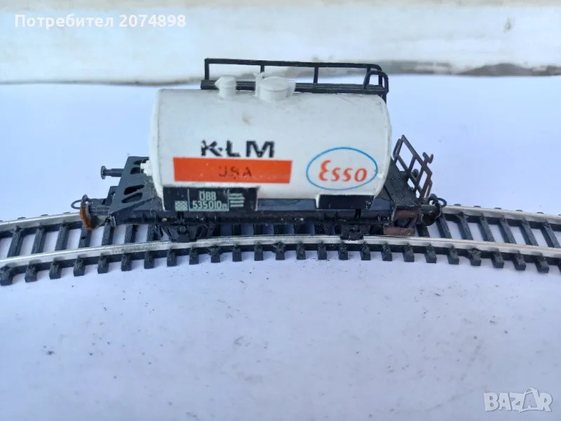 Двуосна цистерна, мащаб ТТ 1:120, снимка 1