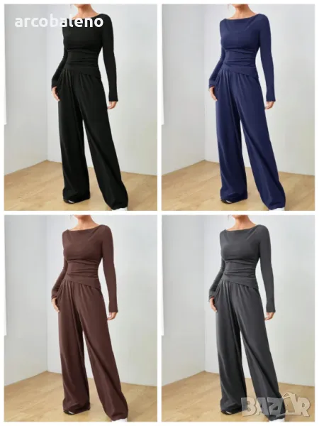 Модерен дамски комплект от две части, 4цвята , снимка 1