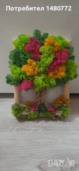 Дърво в рамка със скандинавски мъх, снимка 1