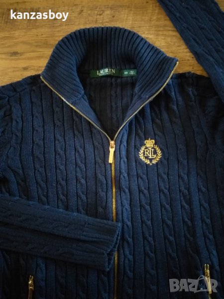 LAUREN RALPH LAUREN Full Zip Cable Knit Crest Sweaterого - страхотен дамски пуловер , снимка 1