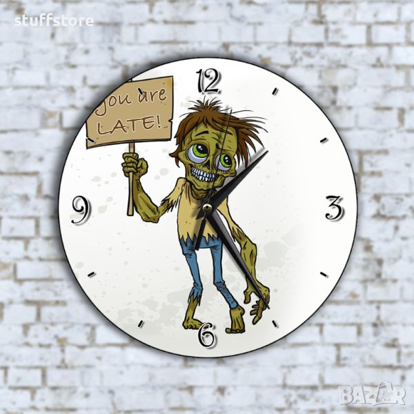 Стенен Часовник - Анимиран Смешно Човече Табела Надпис, снимка 1