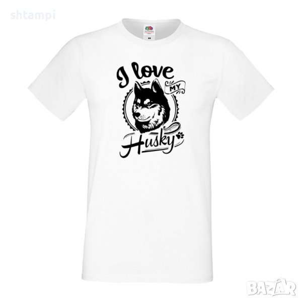 Мъжка тениска I Love My Husky  Dog,Куче, животно,подарък,изненада, снимка 1