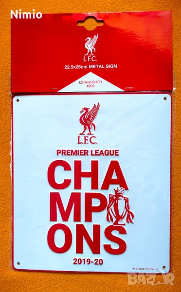 Метална табела Liverpool FC Champions, снимка 1