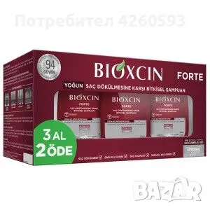 Сет от 3 броя шампоани Bioxcin Forte против интензивен косопад 3 х 300 ml, снимка 1