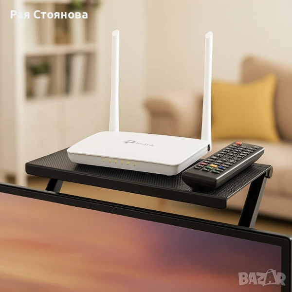 Практична сгъваема поставка за рутер, дистанцианно или ТВ приемник, снимка 1