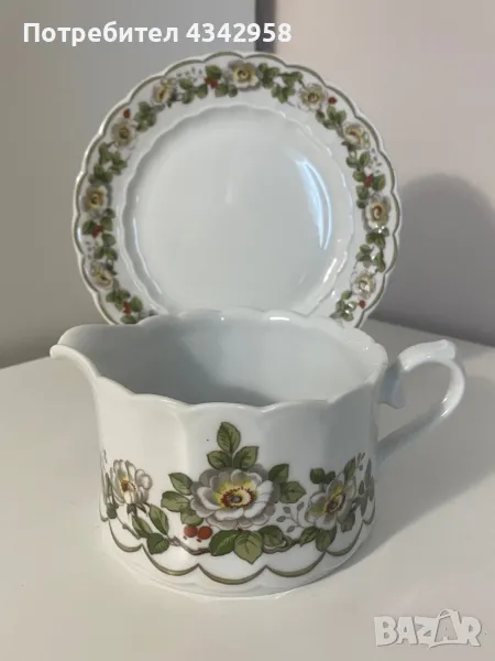 Eschenbach. Bavaria. 1950г. Кана за мляко и чиния., снимка 1