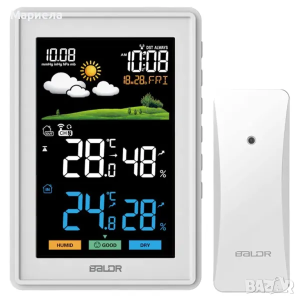 Безжична цифрова метеорологична станция / Вътрешен и Външен Термометър, снимка 1