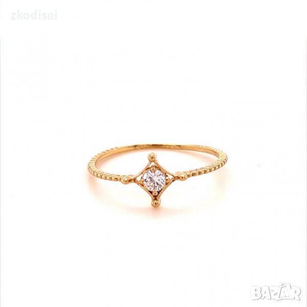 Златен дамски пръстен 0,93гр. размер:57 14кр. проба:585 модел:14275-3, снимка 1