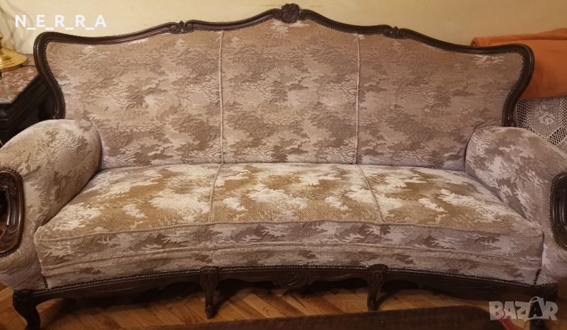 Старинен, масивно дърво канапе-диван, снимка 1