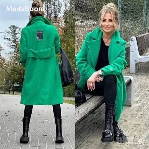 Дамско зелено палто , снимка 1