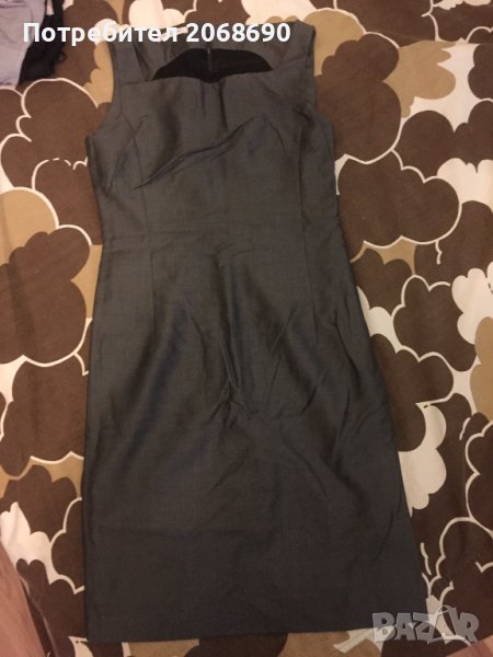 Стилна и качествена италианска дамска рокля с вълна и коприна+подарък, снимка 1