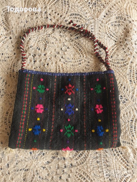 Автентична вълнена ръчнотъкана овчарска торбичка, снимка 1