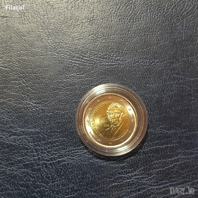 Италия 2 евро 2023 Алесандро Манцони UNC, снимка 1
