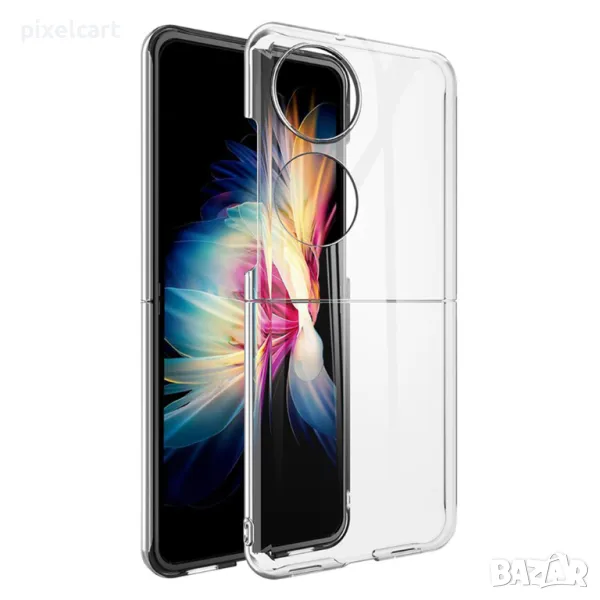 Пластмасов калъф за Huawei P50 Pocket, Прозрачен, снимка 1
