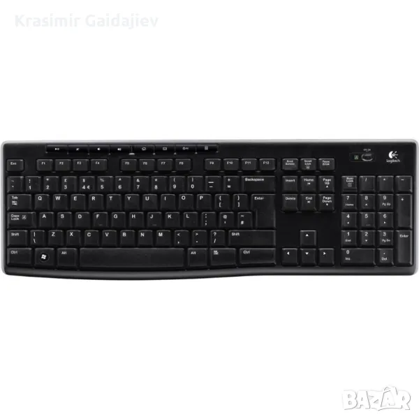 Logitech K270 Wireless Keyboard Radio Keyboard German, QWERTZ Black, снимка 1