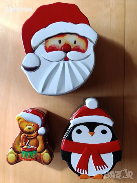 метални коледни и новогодишни подаръчни кутии, снимка 1