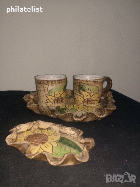 Комплект - 2 чинийки и 2 чаши, снимка 1