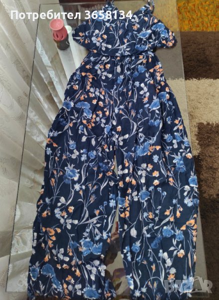 Дълъг гащеризон в син цвят, снимка 1