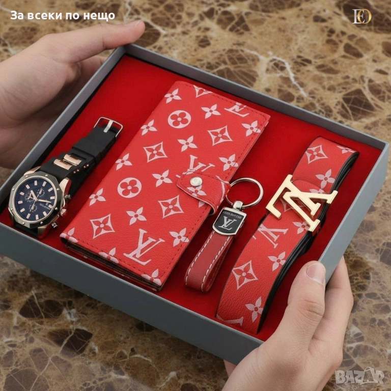 Louis Vuitton Мъжки Подаръчен Комплект Луис Витон - Налични Различни Модели Код SK159, снимка 1