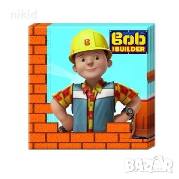 Строителят Боб Bob the Builder 10 парти салфетки рожден ден, снимка 1