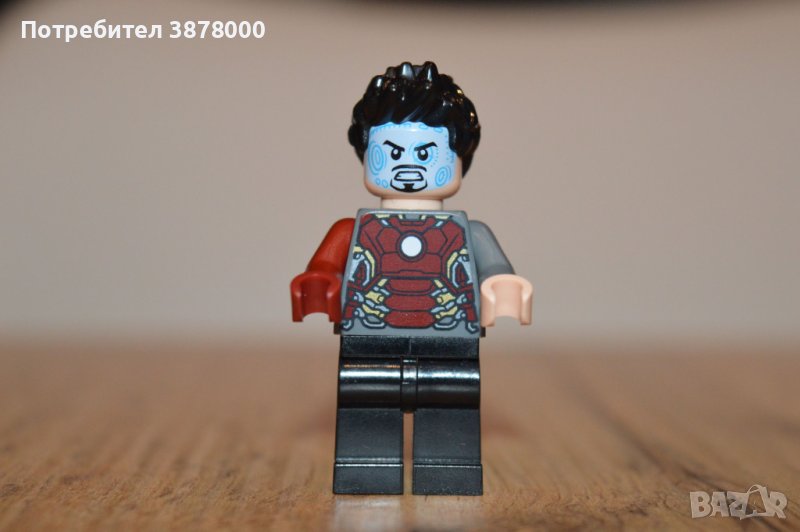 Много Рядка LEGO Tony Stark Iron Man Оригинална минифигура на Тони Старк от комплект Lego 76210, снимка 1