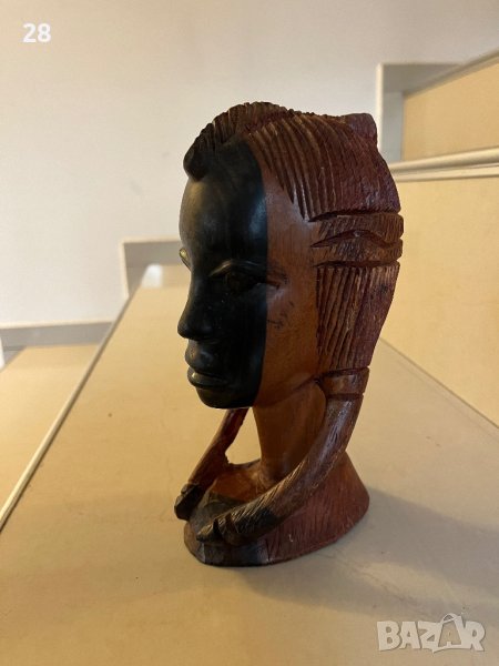 Бюст абанос Африканска глава, снимка 1