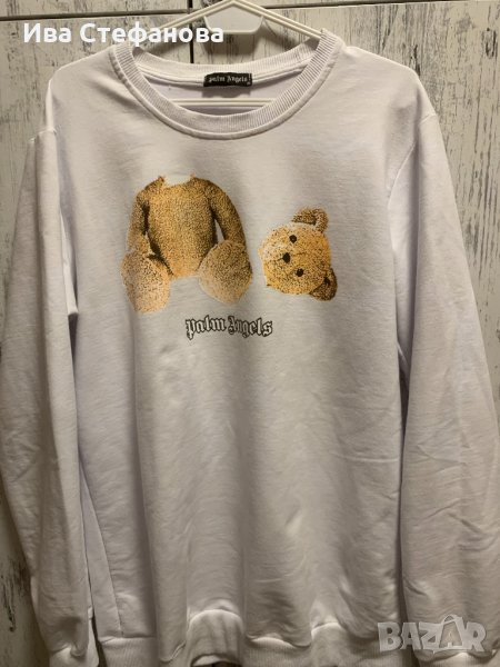 Бяла унисекс блуза Moschino памук , снимка 1