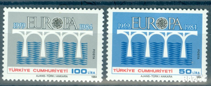 Турция 1984 Eвропа CEПT (**) чиста серия, неклеймована., снимка 1