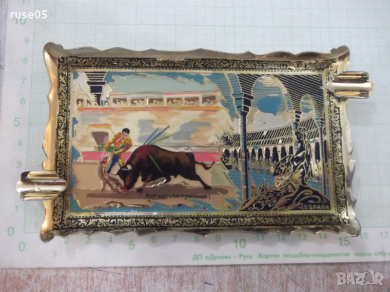 Пепелник метален испански, снимка 1