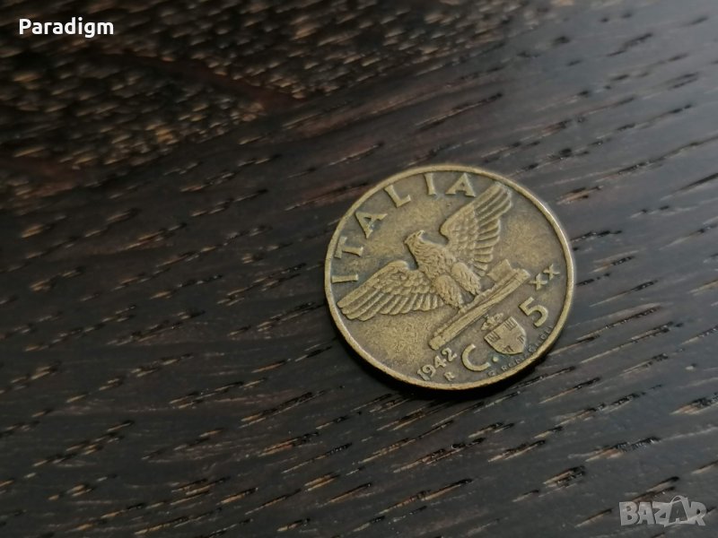 Монета - Италия - 5 чентесими | 1942г., снимка 1