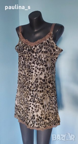 Нощница / туника / неглиже от еластична дантела "Zizzi"® / леопардов принт , снимка 1