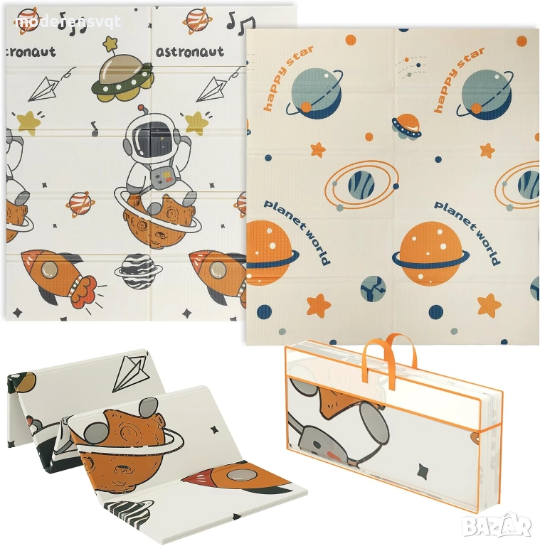 Топлоизолиращо килимче за игра космос 180x200см, снимка 1