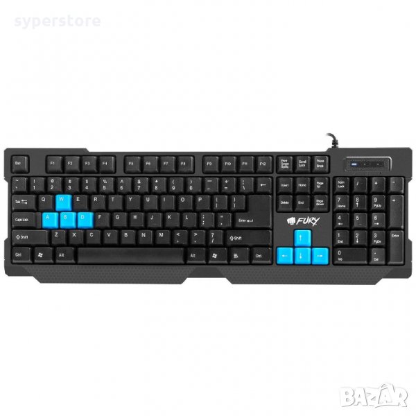 Клавиатура USB Fury NFU-0865 Геймърска Gaming keyboard, Hornet US layout, снимка 1