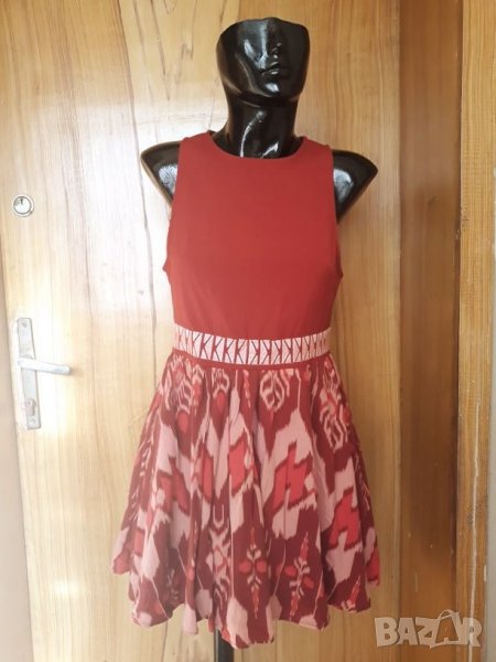Бордо къса разкроена рокля ХС/С, снимка 1