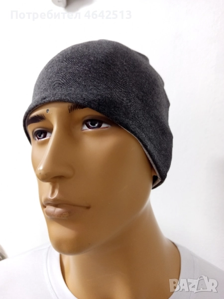 двулицева тънка памучна шапка за мъже ,детска двойна шапка, дамска мека шапка ,спортна шапка, снимка 1