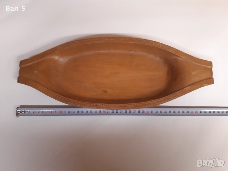 Красив резбован дървен съд за ядки , плодове и други, снимка 1