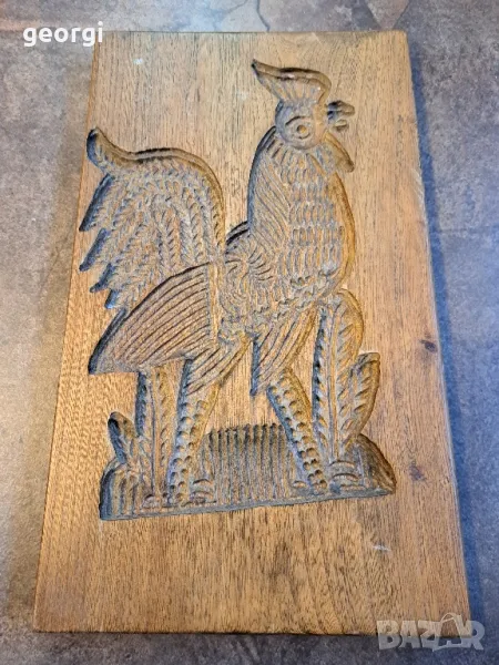 пано за стена петел дърворезба 7/4, снимка 1