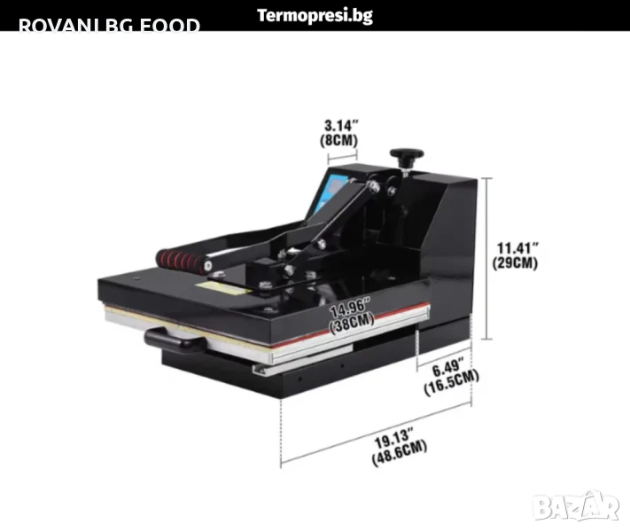 Качествена Термо преса 38х38см за тениски , снимка 1