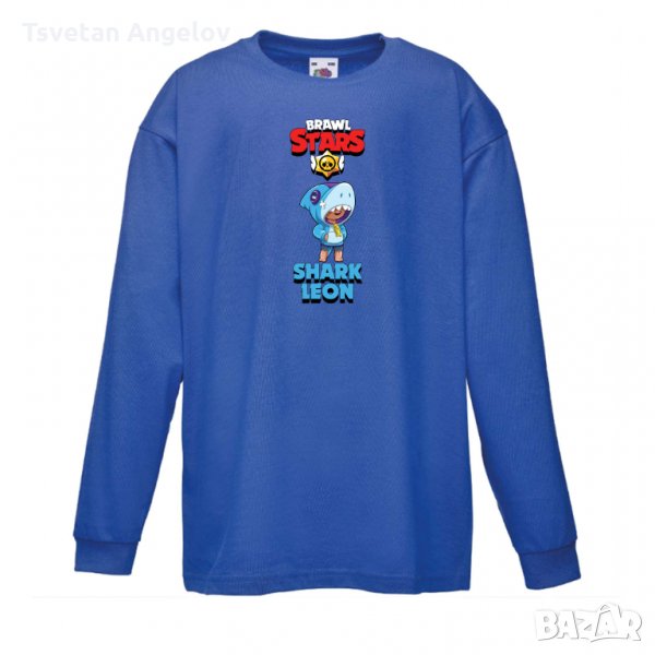 Разпродажба! Детска тениска Shark Leon Brawl Stars, снимка 1