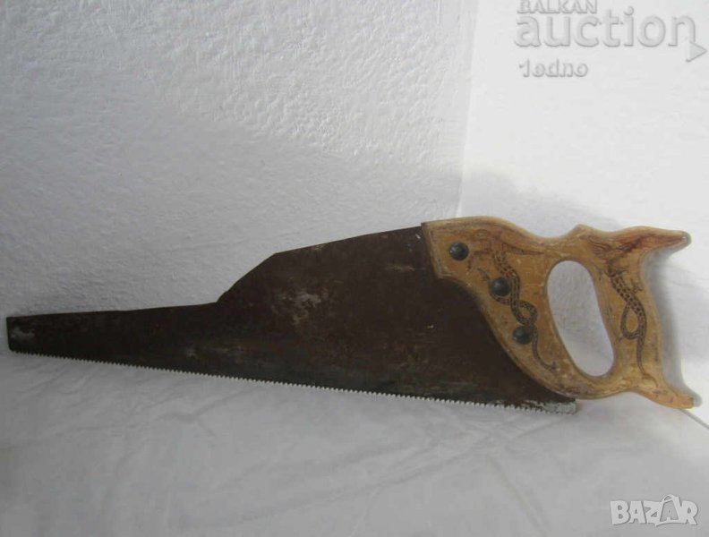 стар трион ножовка инструмент с дракон - змия - чудовище, снимка 1