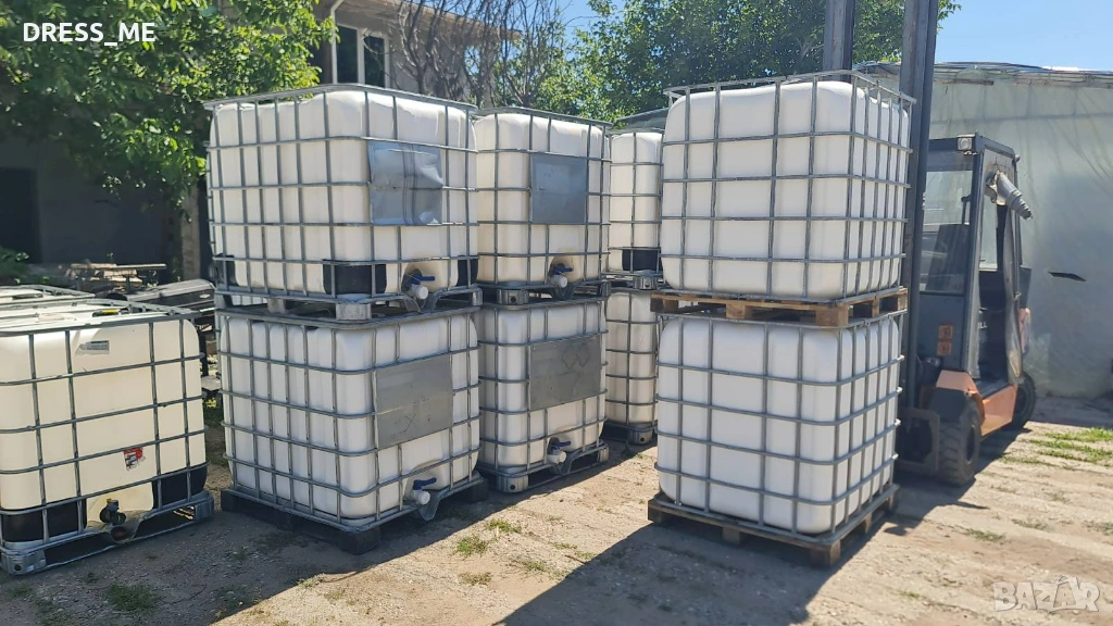 БИДОНИ 1000 литра, IBC Контейнер, ИБЦ Кубче, снимка 1