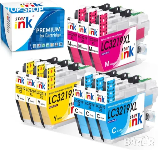 starink LC3219XL за принтер Brother LC3217 LC3219XL за Brother MFC-J6530DW MFC-J5730DW, 9 бр., снимка 8 - Консумативи за принтери - 49522738