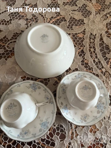 Красив комплект Royal Albert - Fine Bone Chinа- Satin Rose, снимка 2 - Сервизи - 51065527