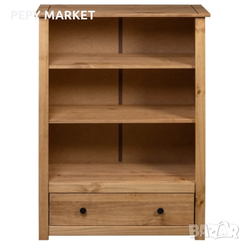 Библиотека, 80x35x110 см, бор масив, Panama Range Цвят: Естествен цвят на дървото Размери: 80 x 35 x, снимка 5 - Шкафове - 51441475