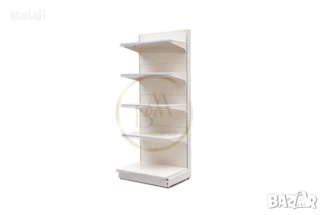 ПРОМО! Крайстенен стелаж за магазин бял или тъмно сив мат!, снимка 3 - Стелажи и щандове - 49447411
