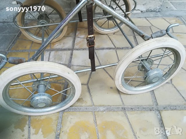 АНТИКА-РЕТРО КОЛИЧКА ЗА БЕБЕ/КУКЛА-80Х70Х45СМ, снимка 14 - Антикварни и старинни предмети - 26222532