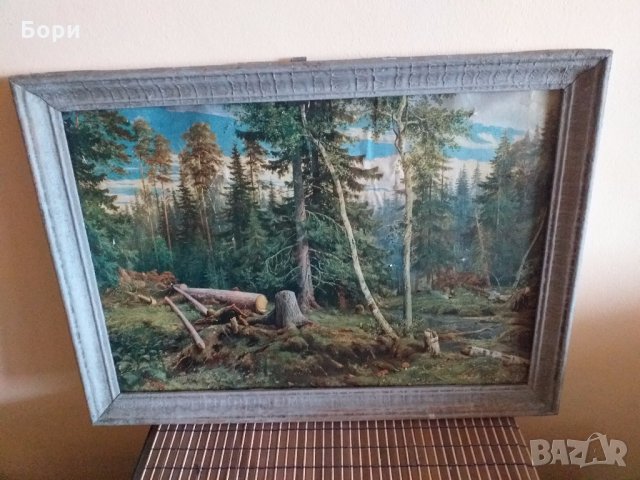 Голяма картина в дървена рамка 56/41/3см, снимка 2 - Картини - 27620285