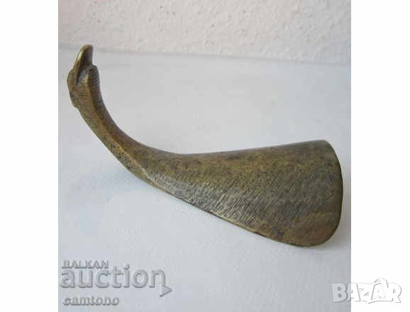стара обувалка бронз месинг метал инструмент - антика