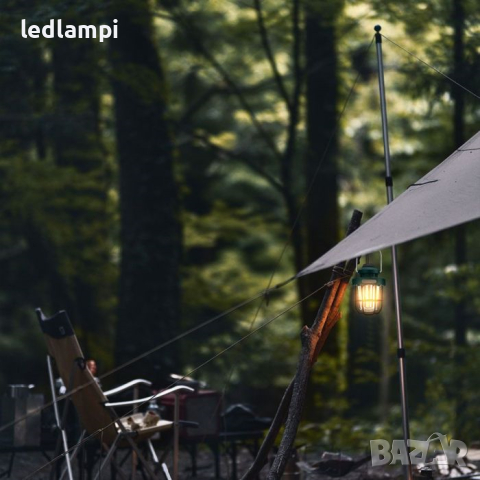 LED Акумулаторна Лампа 3W SMD+2W Пламък, снимка 10 - Външни лампи - 44881902